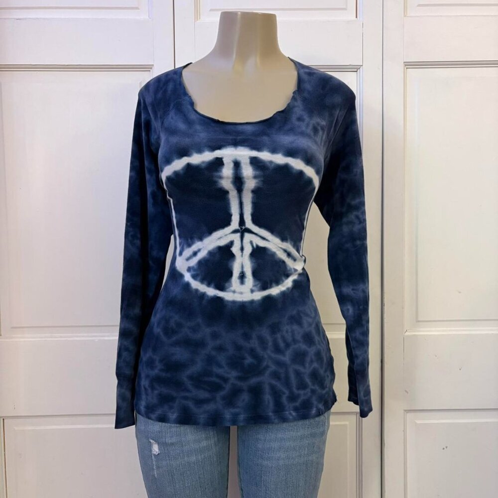 Peace Sign Tie Dye Long Sleeve Tee